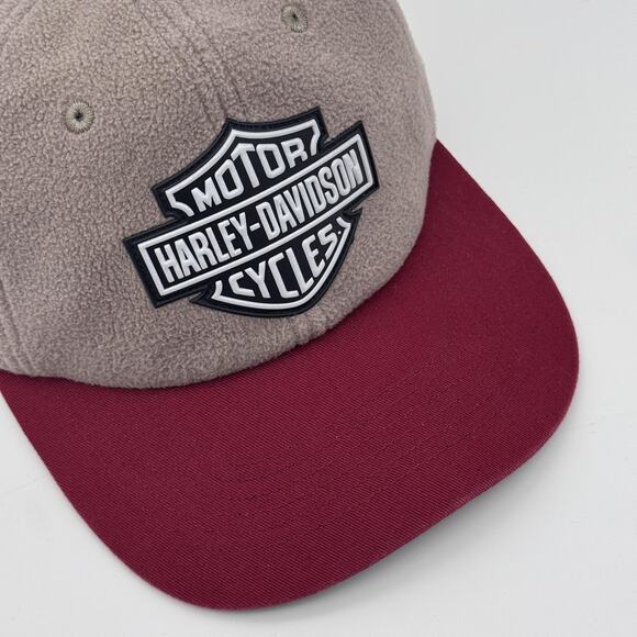 Harley Davidson Hat Fleece Snapback Reflective Bar Shield Logo Biker Riding - Picture 6 of 12